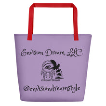 Load image into Gallery viewer, Envision Dream Catch All Purple Tote Bag