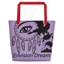 Load image into Gallery viewer, Envision Dream Catch All Purple Tote Bag