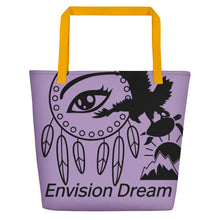 Load image into Gallery viewer, Envision Dream Catch All Purple Tote Bag