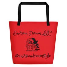 Load image into Gallery viewer, Envision Dream Catch All Red Tote Bag
