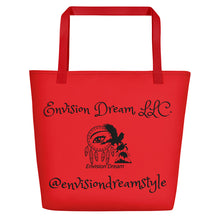 Load image into Gallery viewer, Envision Dream Catch All Red Tote Bag