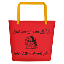 Load image into Gallery viewer, Envision Dream Catch All Red Tote Bag
