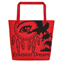 Load image into Gallery viewer, Envision Dream Catch All Red Tote Bag