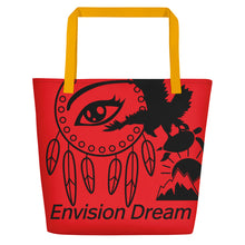 Load image into Gallery viewer, Envision Dream Catch All Red Tote Bag