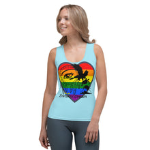 Load image into Gallery viewer, Envision Dream Rainbow Heart Baby Blue Tank Top