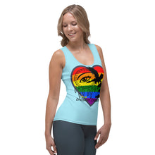 Load image into Gallery viewer, Envision Dream Rainbow Heart Baby Blue Tank Top