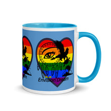 Load image into Gallery viewer, Envision Dream Sip & Think Rainbow Blue Mug with Color Trim