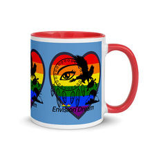Load image into Gallery viewer, Envision Dream Sip & Think Rainbow Blue Mug with Color Trim