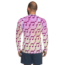 Load image into Gallery viewer, Tribe Vibe Music Notes Men's Rash Guard