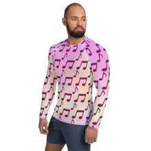 Load image into Gallery viewer, Tribe Vibe Music Notes Men's Rash Guard