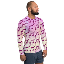 Load image into Gallery viewer, Tribe Vibe Music Notes Men's Rash Guard
