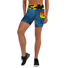 Load image into Gallery viewer, Rainbow Vision Blue Cloud Yoga Shorts