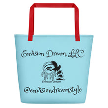 Load image into Gallery viewer, Envision Dream Catch All Light Blue Tote Bag
