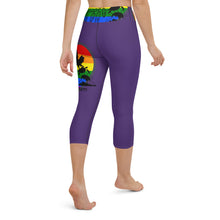 Load image into Gallery viewer, Envision Dream Rainbow Purple Yoga Capri Leggings