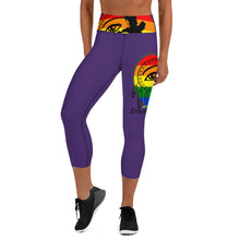 Load image into Gallery viewer, Envision Dream Rainbow Purple Yoga Capri Leggings