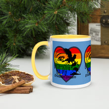 Load image into Gallery viewer, Envision Dream Sip & Think Rainbow Blue Mug with Color Trim