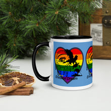 Load image into Gallery viewer, Envision Dream Sip & Think Rainbow Blue Mug with Color Trim