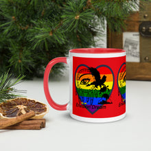 Load image into Gallery viewer, Envision Dream Sip & Think Rainbow Red Mug with Color Trim