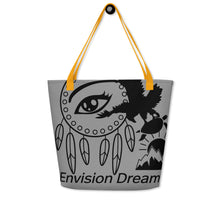 Load image into Gallery viewer, Envision Dream Catch All Grey Tote Bag