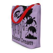 Load image into Gallery viewer, Envision Dream Catch All Purple Tote Bag