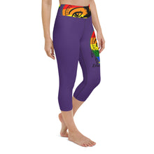 Load image into Gallery viewer, Envision Dream Rainbow Purple Yoga Capri Leggings