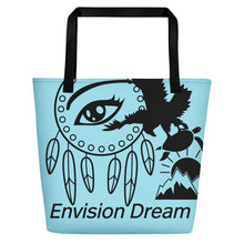 Load image into Gallery viewer, Envision Dream Catch All Light Blue Tote Bag