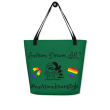 Load image into Gallery viewer, Envision Dream Catch All Pride Green Tote Bag