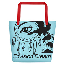 Load image into Gallery viewer, Envision Dream Catch All Light Blue Tote Bag
