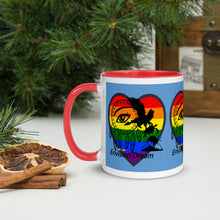 Load image into Gallery viewer, Envision Dream Sip & Think Rainbow Blue Mug with Color Trim