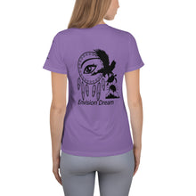 Load image into Gallery viewer, Envision, Capture, Roam Purple Woman's Athletic Shirt