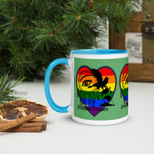 Load image into Gallery viewer, Envision Dream Sip & Think Rainbow Green Mug with Color Trim