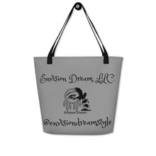 Load image into Gallery viewer, Envision Dream Catch All Grey Tote Bag