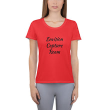 Load image into Gallery viewer, Envision, Capture, Roam Red Athletic Woman's Shirt