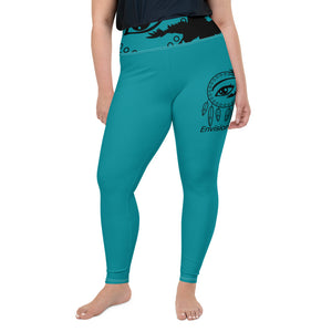 Envision Dream Color Vision Turquoise Big and Beautiful Yoga Leggings