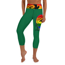 Load image into Gallery viewer, Envision Dream Rainbow Green Yoga Capri Leggings