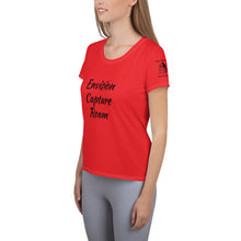 Load image into Gallery viewer, Envision, Capture, Roam Red Athletic Woman's Shirt