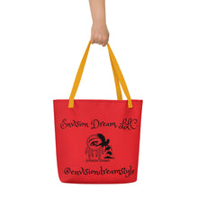 Load image into Gallery viewer, Envision Dream Catch All Red Tote Bag