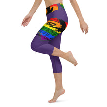 Load image into Gallery viewer, Envision Dream Rainbow Purple Yoga Capri Leggings