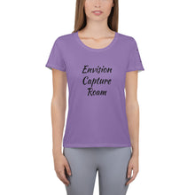 Load image into Gallery viewer, Envision, Capture, Roam Purple Woman's Athletic Shirt