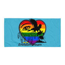 Load image into Gallery viewer, Envision Dream Rainbow Beach Towel Blue
