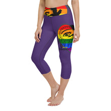 Load image into Gallery viewer, Envision Dream Rainbow Purple Yoga Capri Leggings