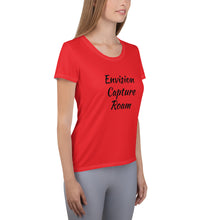 Load image into Gallery viewer, Envision, Capture, Roam Red Athletic Woman's Shirt