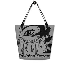 Load image into Gallery viewer, Envision Dream Catch All Grey Tote Bag