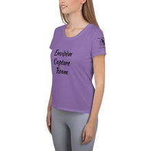 Load image into Gallery viewer, Envision, Capture, Roam Purple Woman's Athletic Shirt