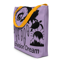 Load image into Gallery viewer, Envision Dream Catch All Purple Tote Bag