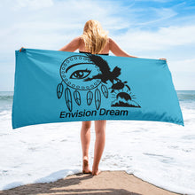 Load image into Gallery viewer, Envision Dream Blue Beach Towel