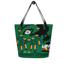 Load image into Gallery viewer, Envision Dream Catch All Pride Green Tote Bag