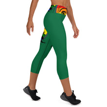 Load image into Gallery viewer, Envision Dream Rainbow Green Yoga Capri Leggings
