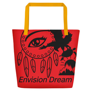 Envision Dream Catch All Red Tote Bag