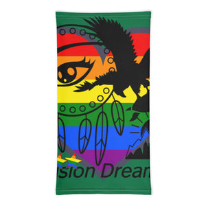 Envision Dream Rainbow Green Versatile Head Wrap and Neck Warmer